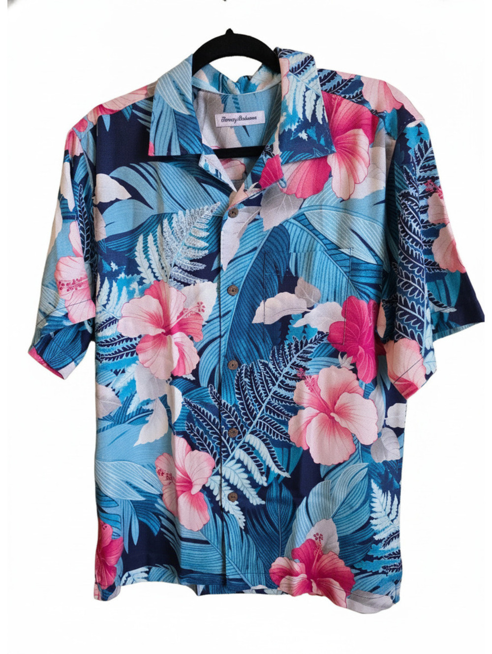 Tommy Bahama Men's Short Sleeve Floral Hawaiian Shirt S/P